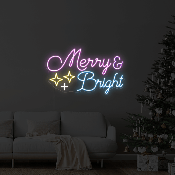 Christmas Merry & Bright LED Neon Sign